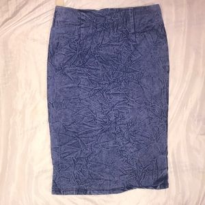 Acid wash Jean pencil skirt